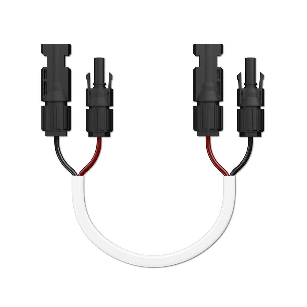 Câble #10 AWG, 2 conducteurs, Blanc, 75 Pieds, connecteurs MC4/MC4, usage BOAT