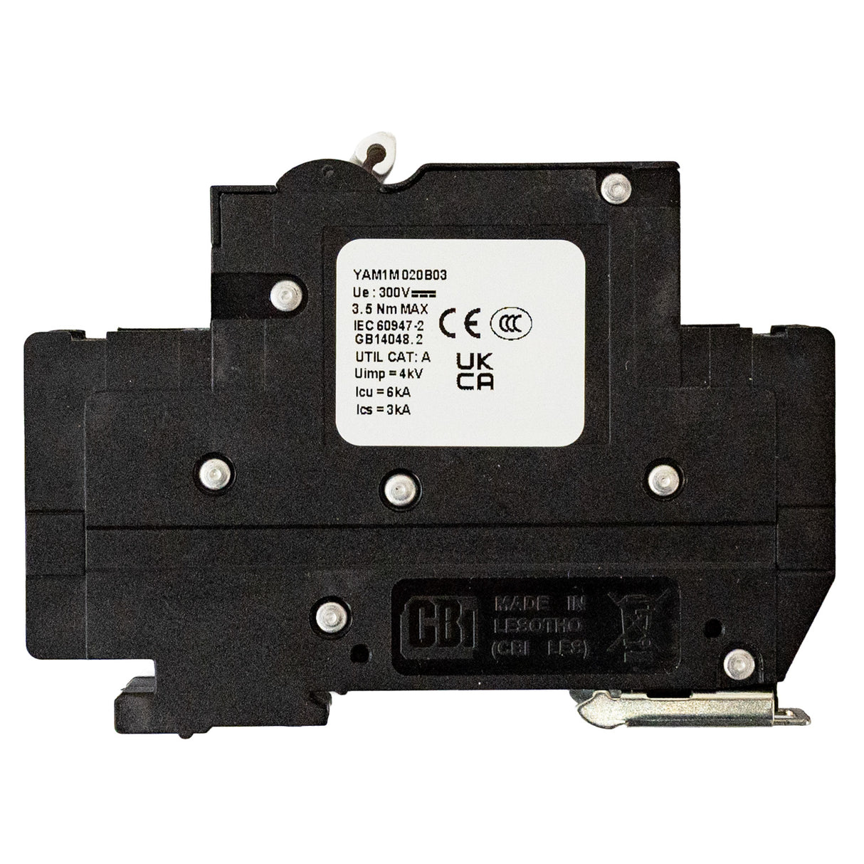 MidNite Solar, 20A, 300 VDC, DIN rail mount breaker, 13mm wide | MNEPV20-300
