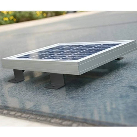 Small PV photovoltaic panel on a roof with Z-Bracket