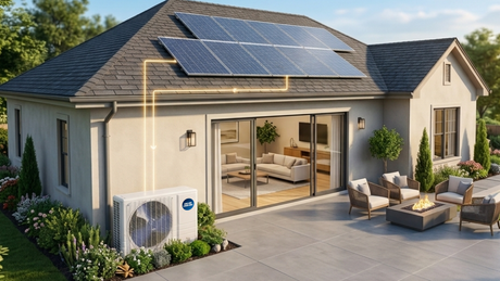 Solar Hybrid AC/DC Mini-Split Heat Pump Complete Self-Service Package