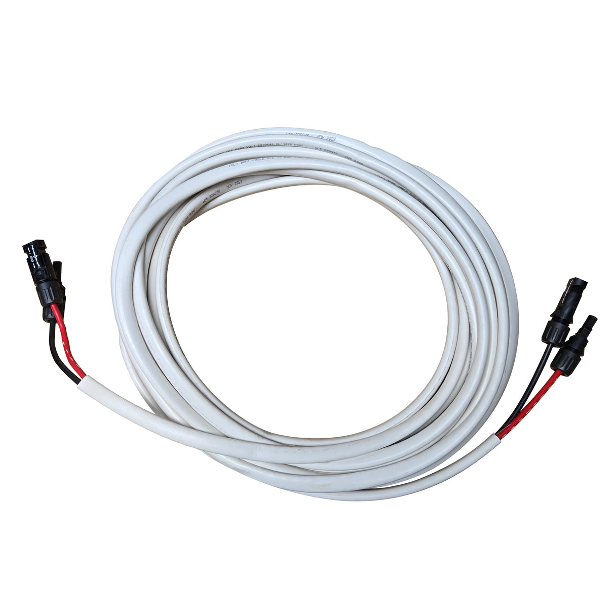 Electric Solar Cable 10AWG/2 Conductors with MC4 Type Connectors