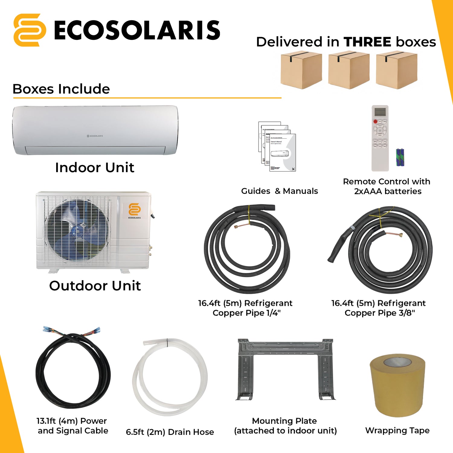 12 000 BTU - Mini Split Solar Air Conditioner - Heat Pump Ecosolaris ...