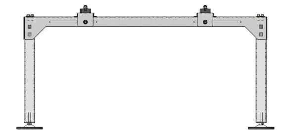 Ground stand for Ecosolaris solar AC air conditioner -front view