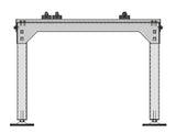 Ground stand for Ecosolaris solar AC air conditioner - front view