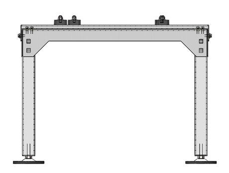 Ground stand for Ecosolaris solar AC air conditioner - front view