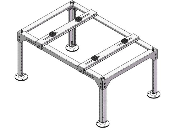 Ground stand for Ecosolaris solar AC air conditioner - top view right