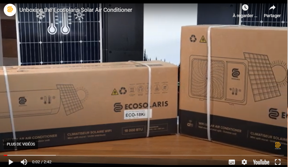 Unboxing of the Ecosolaris Solar AC air conditioner cooling system