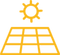 Solar panel for solar ac air conditioner icon