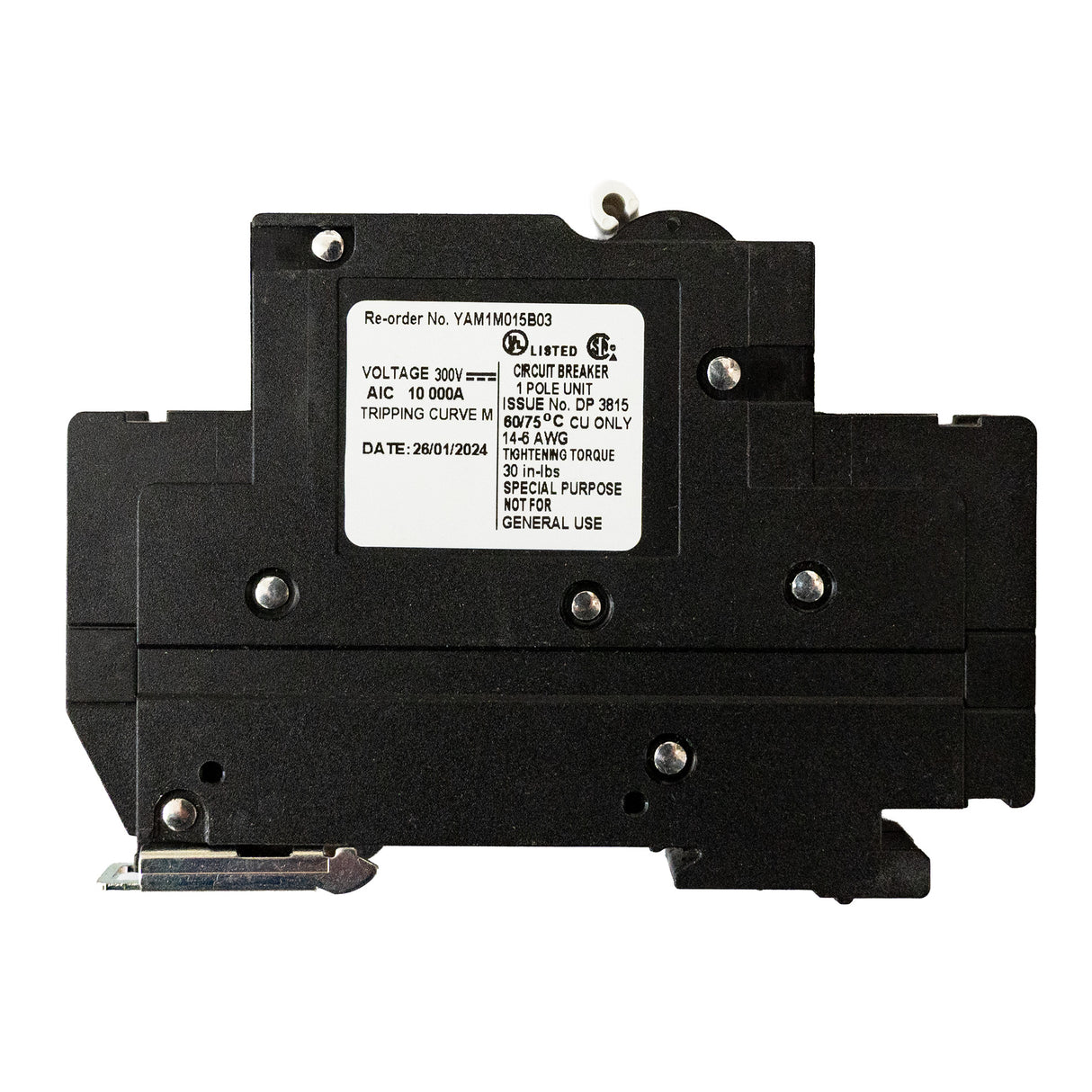 MidNite Solar, 15A, 300 VDC, DIN rail mount breaker, 13mm wide | MNEPV15-300